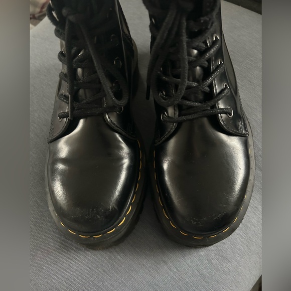 Dr. Martens Black Leather Combat Boots. Size Men 6, Women 7, EU 38 main image 5